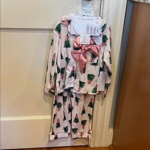 Tahari Mama & Me 3T Pink and Green Pajama Set